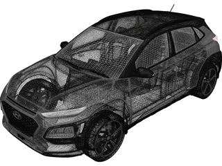 Hyundai Kona (2018) 3D Model preview