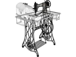 Singer Sewing Machine 3D Model preview