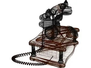 Retro Phone 3D Model preview