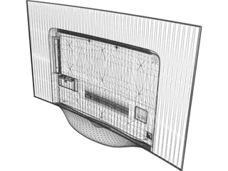 LG Curved OLED TV 55EC9300 3D Model preview