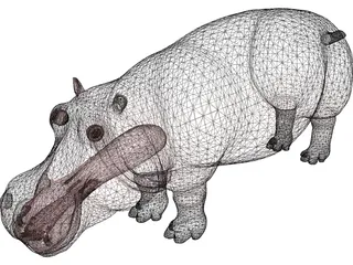 Hippopotamus 3D Model preview