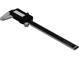 Stainless Steel Digital Calipers 3D Model preview
