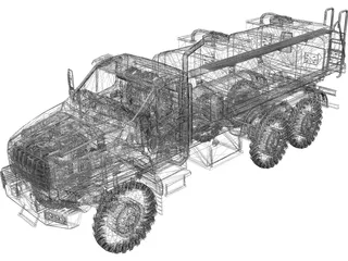 Ural Next Fuel Truck 3D Model preview