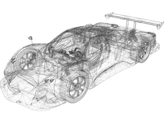 Pagani Zonda R 3D Model preview