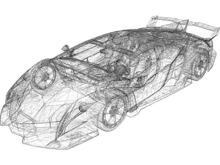 Lamborghini Veneno 3D Model preview