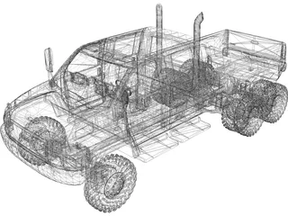 GMC C4500 Top Kick 6x6 3D Model preview