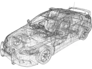 Mitsubishi Lancer Evolution X Police 3D Model preview