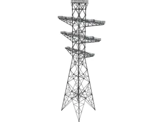 Electrical Tower 3D Model preview