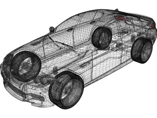 BMW M5 F10 3D Model preview
