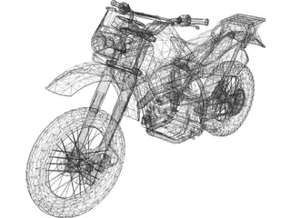 Kawasaki KLR650 3D Model preview