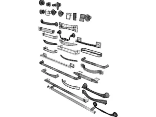 Handle Collection 3D Model preview