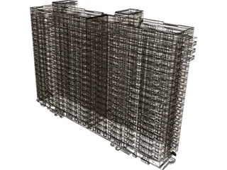 Apartments Block 3D Model preview