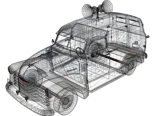 Chevrolet Panel Van (1951) 3D Model preview