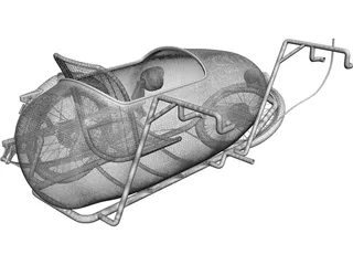 Moped Sidecar 3D Model preview