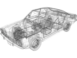 Ford Corcel GT (1975) 3D Model preview
