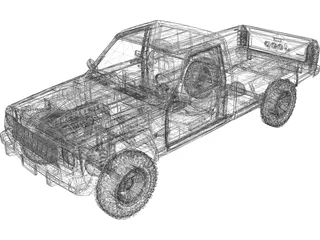 Jeep Comanche (1988) 3D Model preview