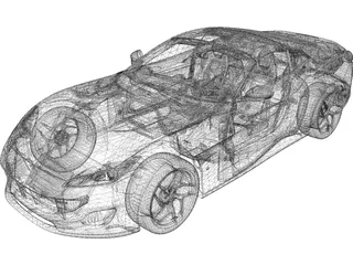Ferrari Portofino (2018) 3D Model preview