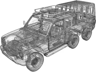 Lada Niva Urban 6x6 3D Model preview