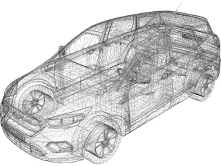 Ford Kuga (2016) 3D Model preview