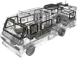 Fleetwood RV Motorhome 3D Model preview