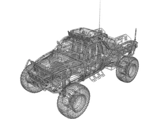 Armored Trophy Truck 3D Model preview