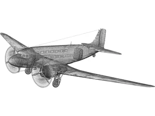 Douglas C-47 Skytrain 3D Model preview