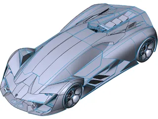 Lamborghini Terzo Millennio Concept 3D Model preview