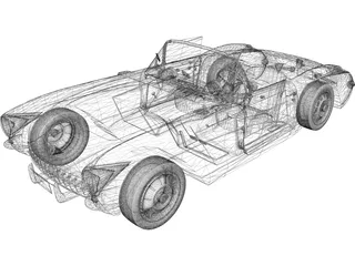 Chevrolet Corvette C1 (1957) 3D Model preview