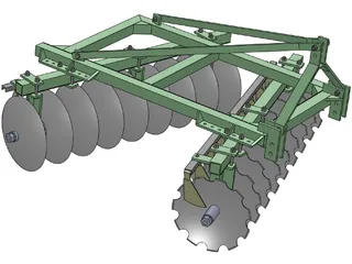 Disc Harrow 3D Model preview