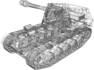 SdKfz 184 Wespe SPG 3D Model preview