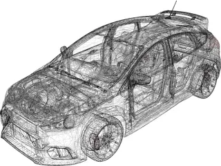 Ford Focus (2016) 3D Model preview