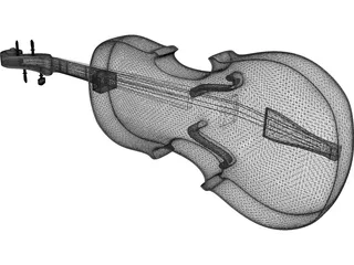 Violin Traditional 3D Model preview