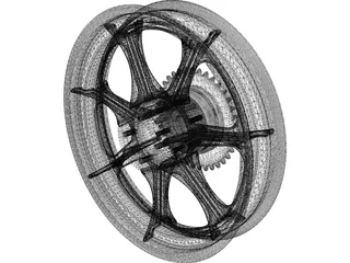 Merrelli Rear Wheel 3D Model preview