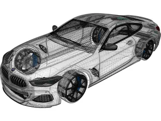 BMW 850i Coupe (2019) 3D Model preview