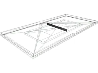 Tennis Court 3D Model preview