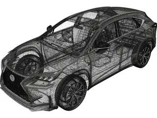 Lexus NX200t (2015) 3D Model preview