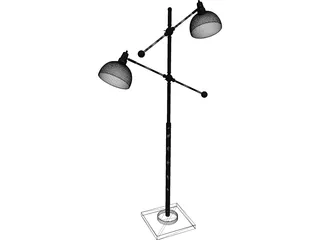 Lite Source Lamp 3D Model preview