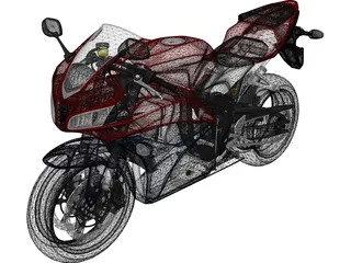 Honda CBR 600RR (2009) 3D Model preview