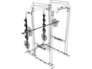 Squat Rack 3D Model preview