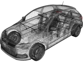 Volkswagen Polo (2013) 3D Model preview