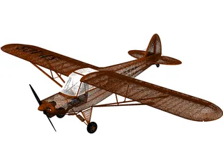 Piper PA-18 Supercub 3D Model preview