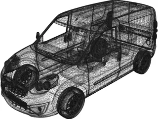 Opel Combo SWB Cargo (2015) 3D Model preview