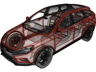 Lada Vesta Cross (2015) 3D Model preview
