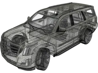 Cadillac Escalade ESV Platinum (2015) 3D Model preview