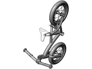 Kids 12inch Balance Bike 3D Model preview