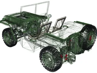 Jeep Willys 3D Model preview