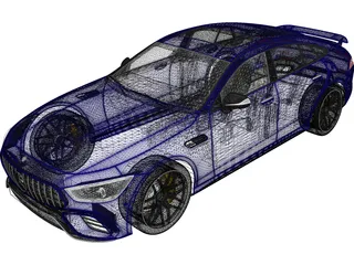 Mercedes-AMG GT 63 S 4MATIC+ 4-Door Coupe (2019) 3D Model preview
