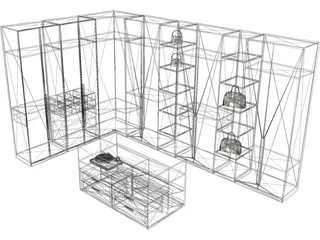 Closet 3D Model preview