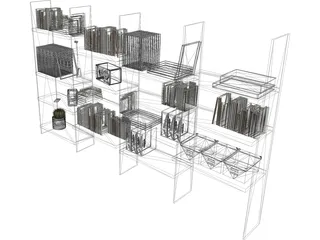 Storage Library 3D Model preview