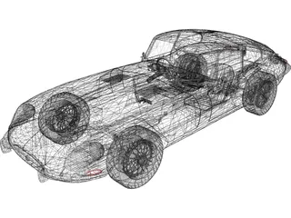 Jaguar E-Type (1963) 3D Model preview